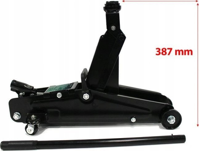 Krik hidraulik ROCK FORCE Trolley Jack, 2.5T, 135-387mm, metalik
