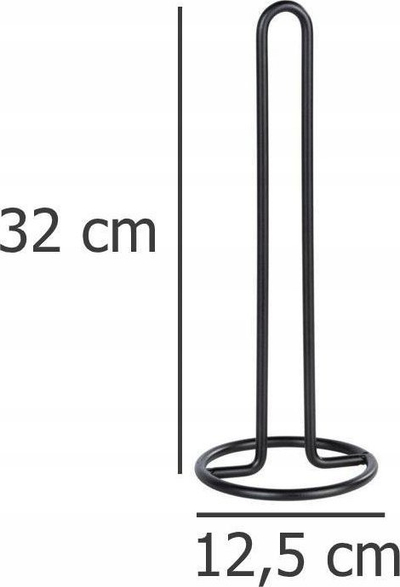 Mbajtëse letre kuzhine Wenko, Ø 12.5 cm, e zezë