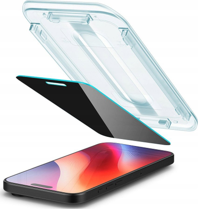 Xham mbrojtës Spigen Glas TR EZ Fit HD Privacy për iPhone 16 Pro Max, 1 copë, transparent