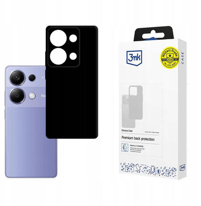 Këllëf silikoni për telefon 3MK, Xiaomi Redmi Note 13 Pro 4G, i zi
