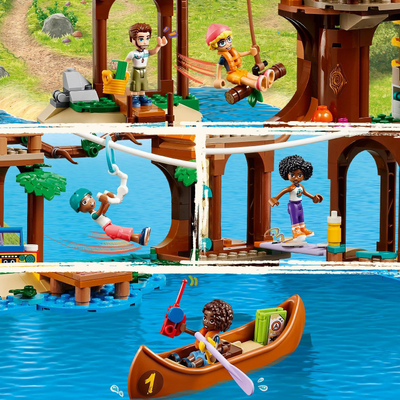 Set lodrash LEGO Friends Adventure Camp Tree House 42631, 5 mini-dolla, 8+, shumëngjyrësh