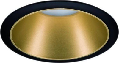Вграден тавански спот Полман Кол Коин ЛЕД, 6.5W, 2700K, црн со мат злато