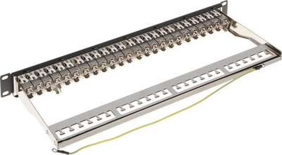 Panel për Switch Delta Patch 24x RJ-45, i zi