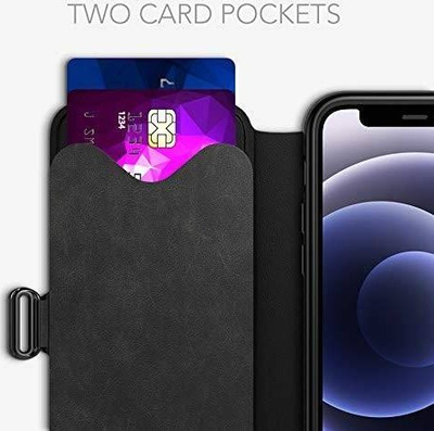 Mbulesë-portofol Tech21 Evo për iPhone 12 / 12 Pro, me xhepa për karta, e zezë