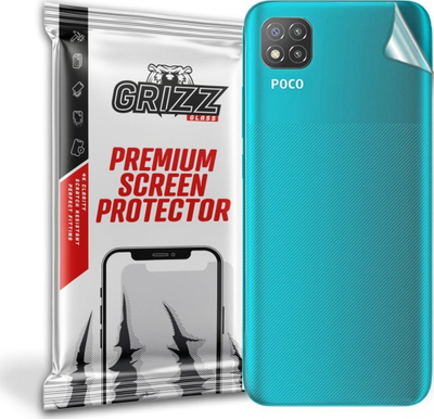 Folie mbrojtëse mbrapa GrizzGlass për Xiaomi Poco C3, sateni, transparente