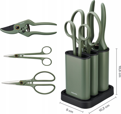 Сет градинарски ножици Fiskars 1075317, 3 парчиња, челик