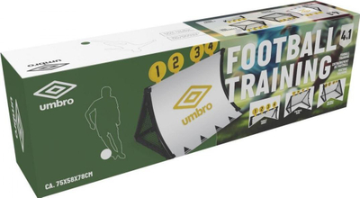Portë stërvitje futbolli Umbro 4 në 1, me rebounder, set trajnimi, e bardhë