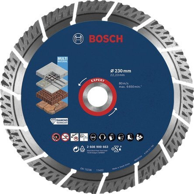 Disk prerës Bosch EXPERT MultiMat DIA TS, 150mm, 22.23mm, gri