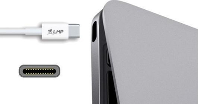 Kabllo USB LMP USB-C në microUSB, 1m, USB 3.0, e bardhë