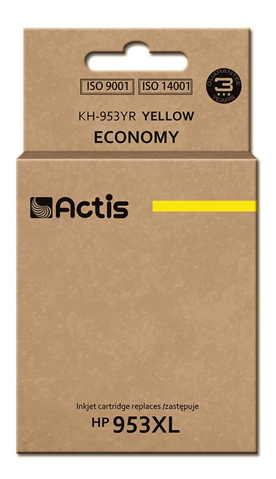 Ngjyrë për printer Actis KH-953YR (zëvendësim për HP 953XL F6U18AE), 25 ml, e verdhë