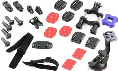Set montimi XREC 27 në 1 për GoPro Hero 1 2 3 3 Plus 4, me kupë thithëse