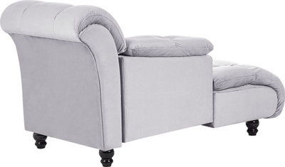 Karrige chaise Beliani Lormont, kadife, krah djathtas, gri e çelët