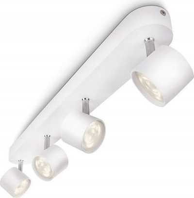 Spot tavoni Philips Star 562443116, LED 18W, dritë e ngrohtë, i bardhë