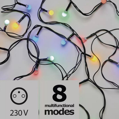 Drita dekorative LED EMOS Cherry, 200 llamba, 20 m, shumëngjyrëshe