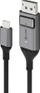 Kabllo USB C në DisplayPort Alogic Ultra ULCDP01, 1m, 4K 60Hz, gri e zezë