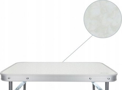 Tavolinë palosëse kampingu Aktive Folding Low Table, 60x40x40 cm, alumini, e bardhë