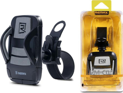 Mbajtës telefoni Remax RM-C08, universal 55-100mm, për timon biçiklete, i zi