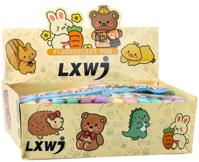 Set markera Lean Capybara Highlighter, 6 copë, shumëngjyrësh