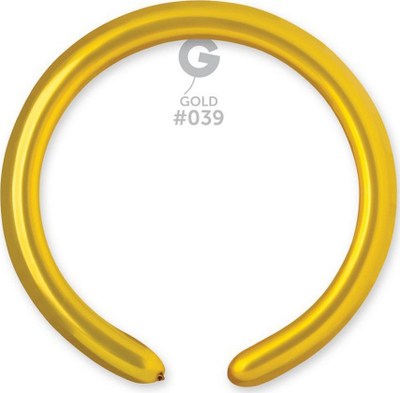 Tuba balonash Gemar DM4, 100 copë, 2", ngjyrë ari