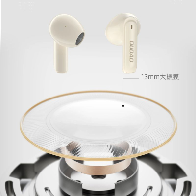 Kufje wireless Dudao U18Pro, TWS, Bluetooth 5.3, bezhë