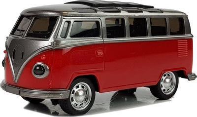 Lodër autobus Linghui Models, me mekanizëm pull back, me drita dhe zë, i kuq