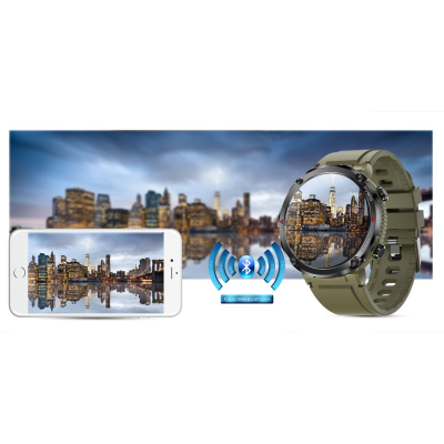 Smartwatch Gravity GT21-7, ekran 1.6", IP67, me rrip silikoni t'zi