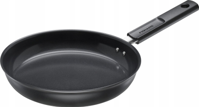 Tigan gatimi Fiskars Hard Face, 24 cm, me shtresë qeramike jo ngjitëse, i zi