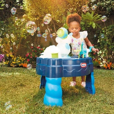 Tavolinë uji për fëmijë Little Tikes 3 në 1 Bubble, lojë me flluska, plastike, shumëngjyrëshe