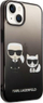 Kapak telefoni Karl Lagerfeld Ikonik Karl &amp; Choupette, për iPhone 14 Plus 6.7\", hardcase, gradient i zi