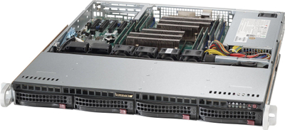 Kasë serveri Supermicro SuperChassis CSE-813MFTQC-505CB, 1U rack, furnizim energjie 500W, e zezë