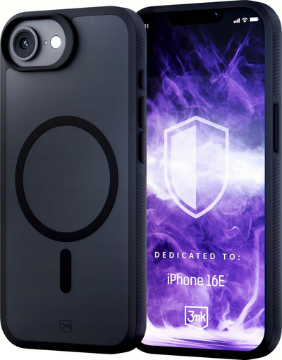 Kapak mbrojtës 3mk Smoke Case për Apple iPhone 16e, matte, i zi