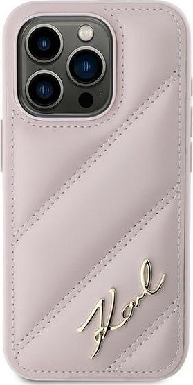 Këllëf telefoni Karl Lagerfeld KLHCP15LPQDSMGP, për iPhone 15 Pro 6.1", hardcase, rozë