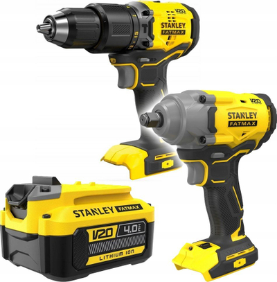 Set mjetesh goditëse Stanley Fatmax SFMCK217M1S, 18V, 4.0Ah, i verdhë