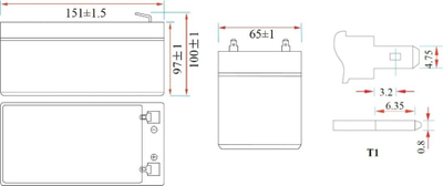 Akumulator MW Power MWLJ, 12.8V, 6Ah LiFePO4, i zi