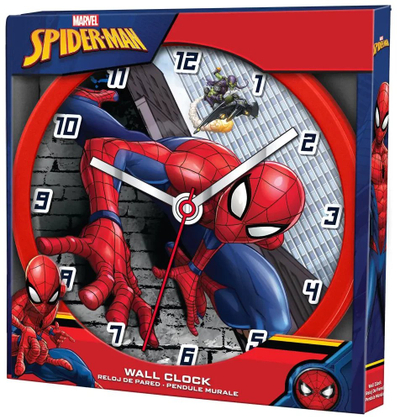 Orë muri për kalamaj Spiderman, 24cm, e kuqe
