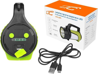 Elektrik dore LTC LXL211 LED, rikarikues, powerbank, jeshil me të zezë
