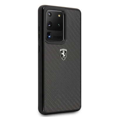 Mbrojtëse telefoni Ferrari Carbon Heritage FEHCAHCS69BK, për Samsung Galaxy S20 Ultra, fibër karboni, e zezë