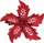 Lule dekorative Titanum Flocked Poinsettia, set 2 copë, 11.5 cm, të kuqe