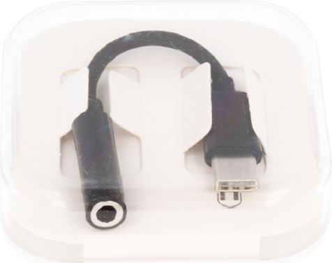 Adapter audio pa markë Type C në 3.5mm, për kufje, i zi