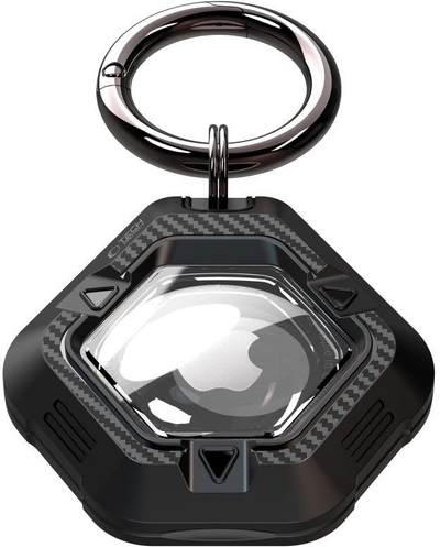 Mbajtëse Tech-Protect Defense për Apple AirTag me karabinë, e zezë