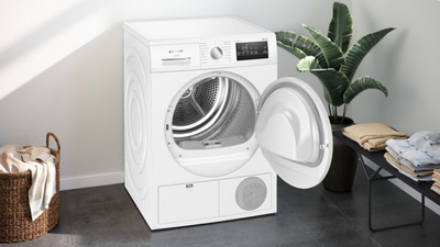 Tharëse rrobash Siemens WT43HV93, me pompë nxehtësie, 8 kg, A++, e bardhë