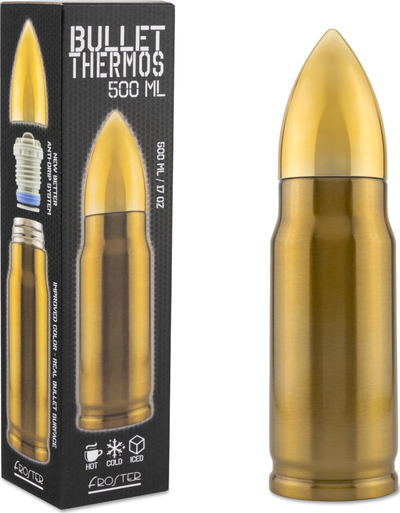 Termus Froster Bullet, 500ml, çelik inox, ngjyrë ari