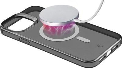 Kllëf telefoni Cellularline Gloss Mag, MagSafe, për iPhone 15 Pro Max, transparent i zi