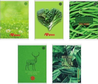 Fletore Promised Land Think Green A5, 60 faqe me vija, set 10 copë