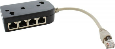 Ndarës ISDN InLine Splitter 69938, 1 me 8, 0.15m, i zi