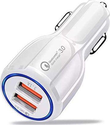 Karikues makine Vega Faston, 2x USB A, 3.1A QC 3.0, i bardhë