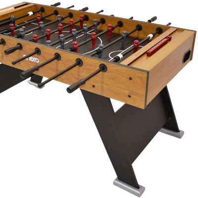 Tavolinë futbolli Enero, 153x76x81 cm, 60 kg, ngjyrë dru e zezë