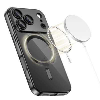 Mbrojtëse telefoni Tech-Protect MagFlex për iPhone 17 Pro Max, MagSafe, e tejdukshme, e zezë