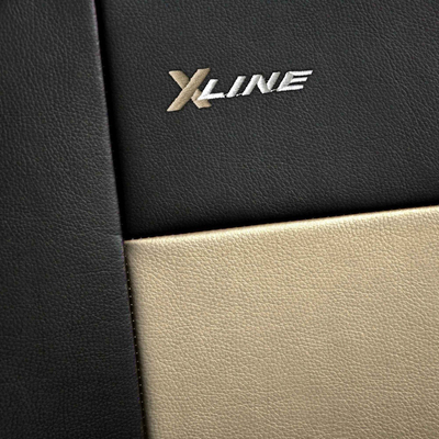 Mbulesa sediljesh makine X-Line Standard, set universal, kompatibile me airbag, e zezë me bezhë