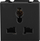 Prizë modulare NOEN UK 45x45mm, 3 pin, 10A 250V, e zezë